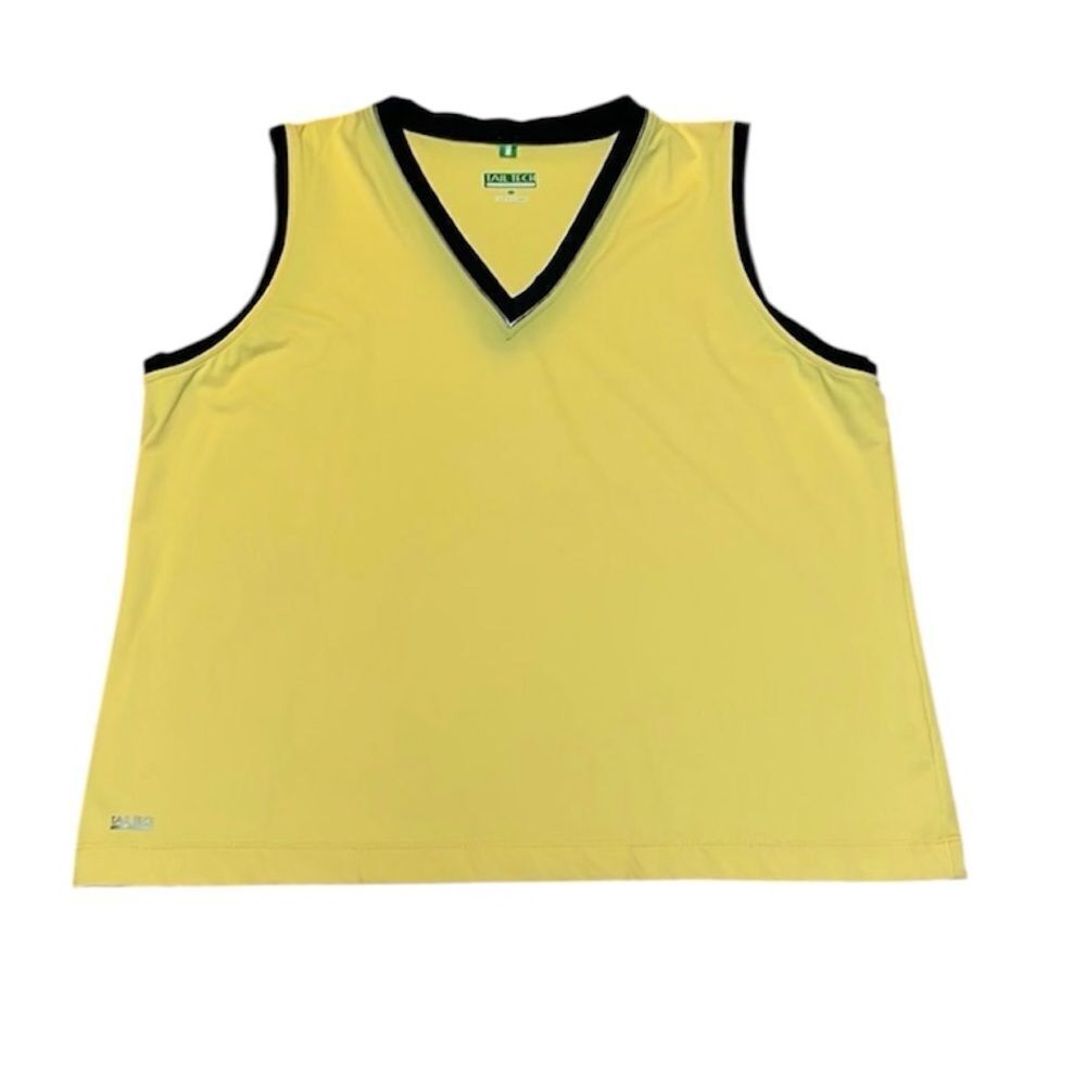 Tail Tech Performance Tank Top, Tennis Shirt, yellow, black, V-neck XL